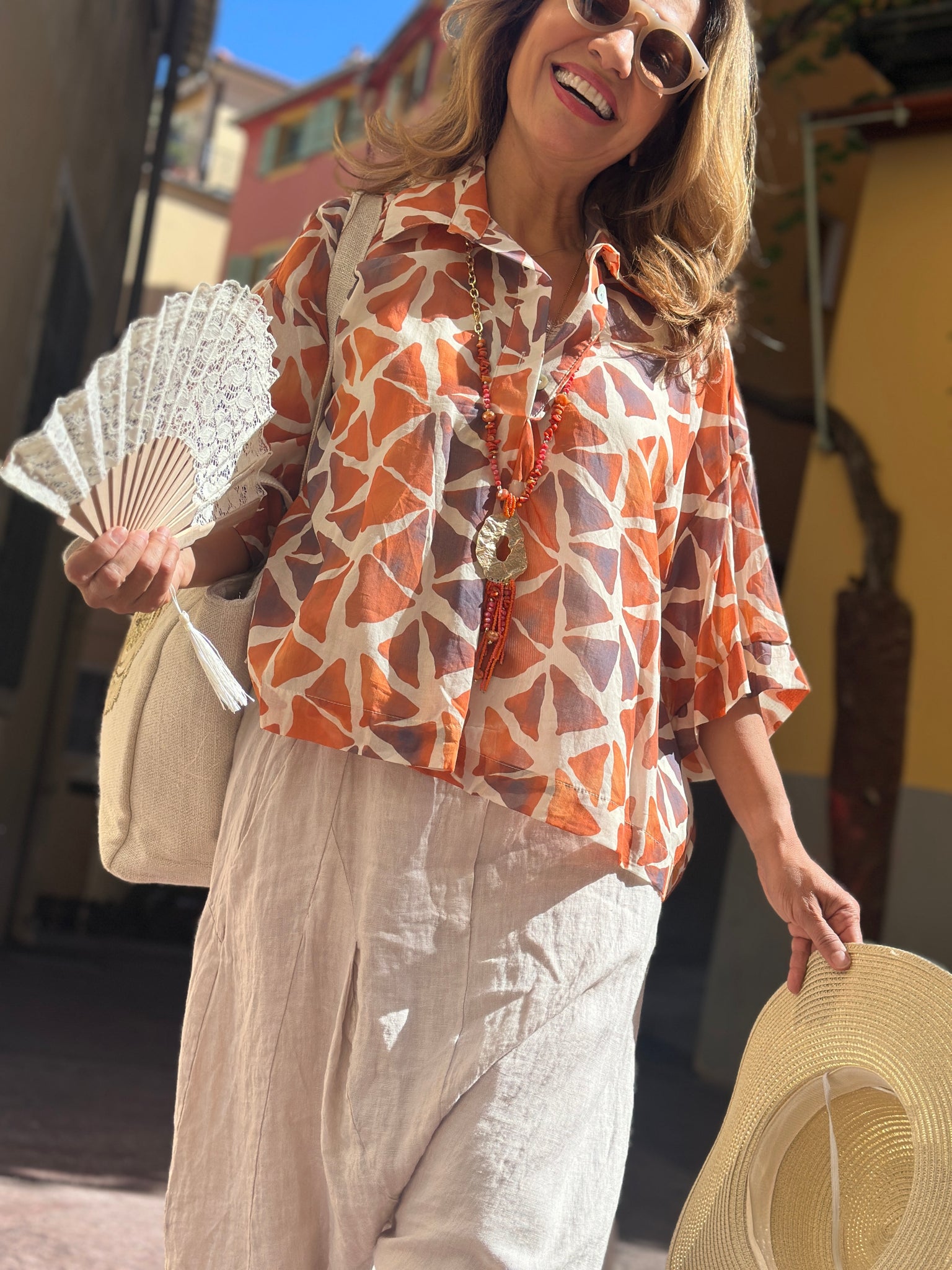Blouse rouille MADAGASCAR
