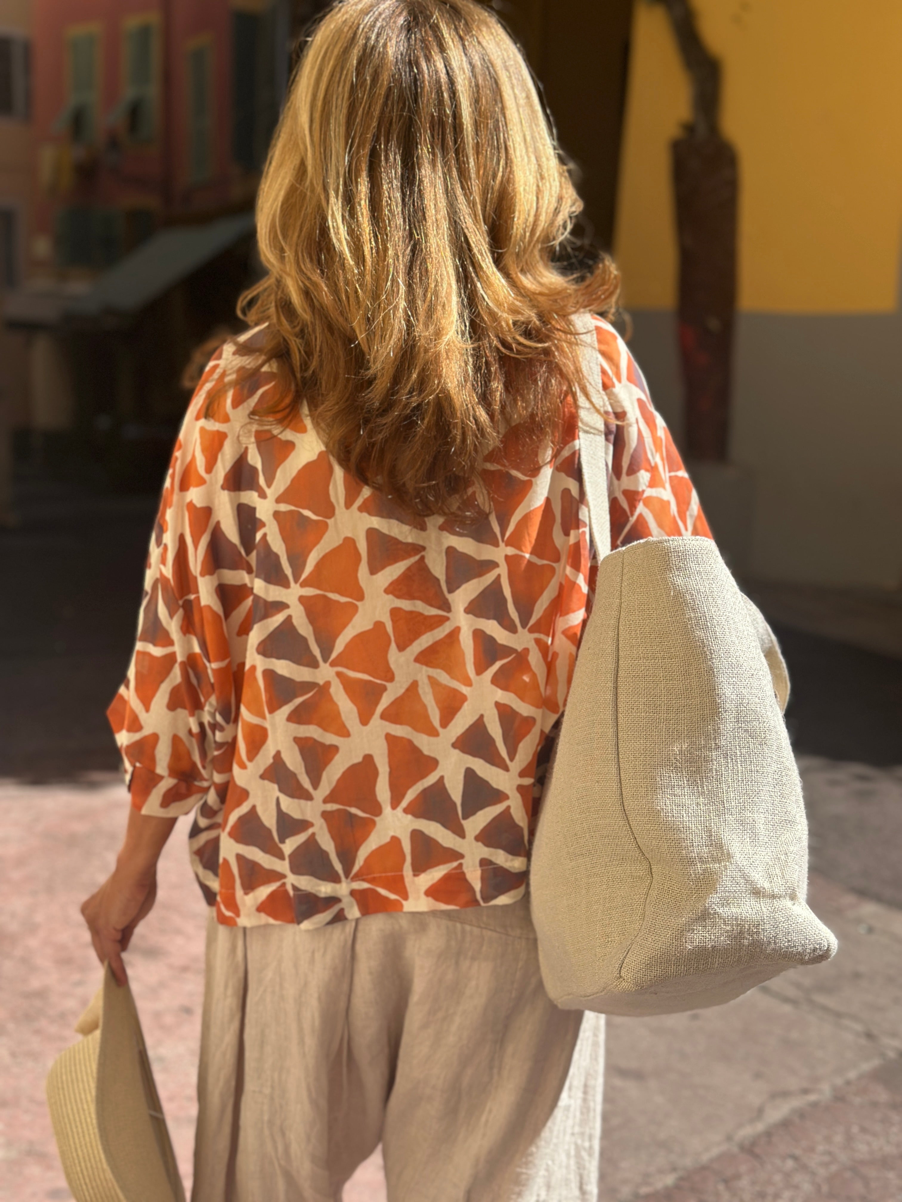 Blouse rouille MADAGASCAR