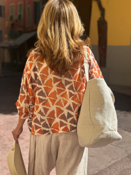 Blouse rouille MADAGASCAR