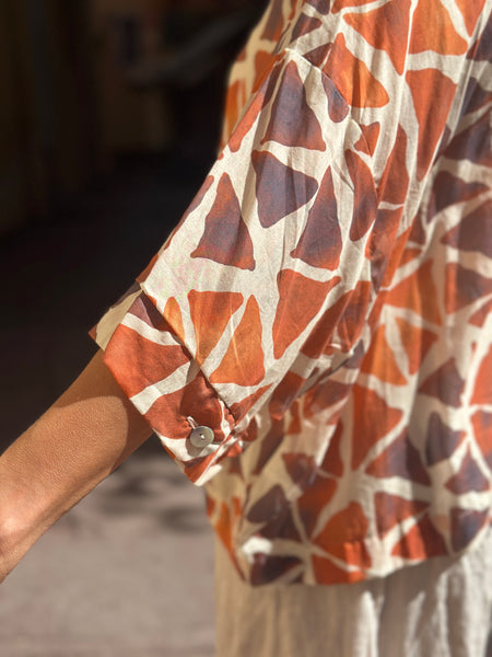 Blouse rouille MADAGASCAR
