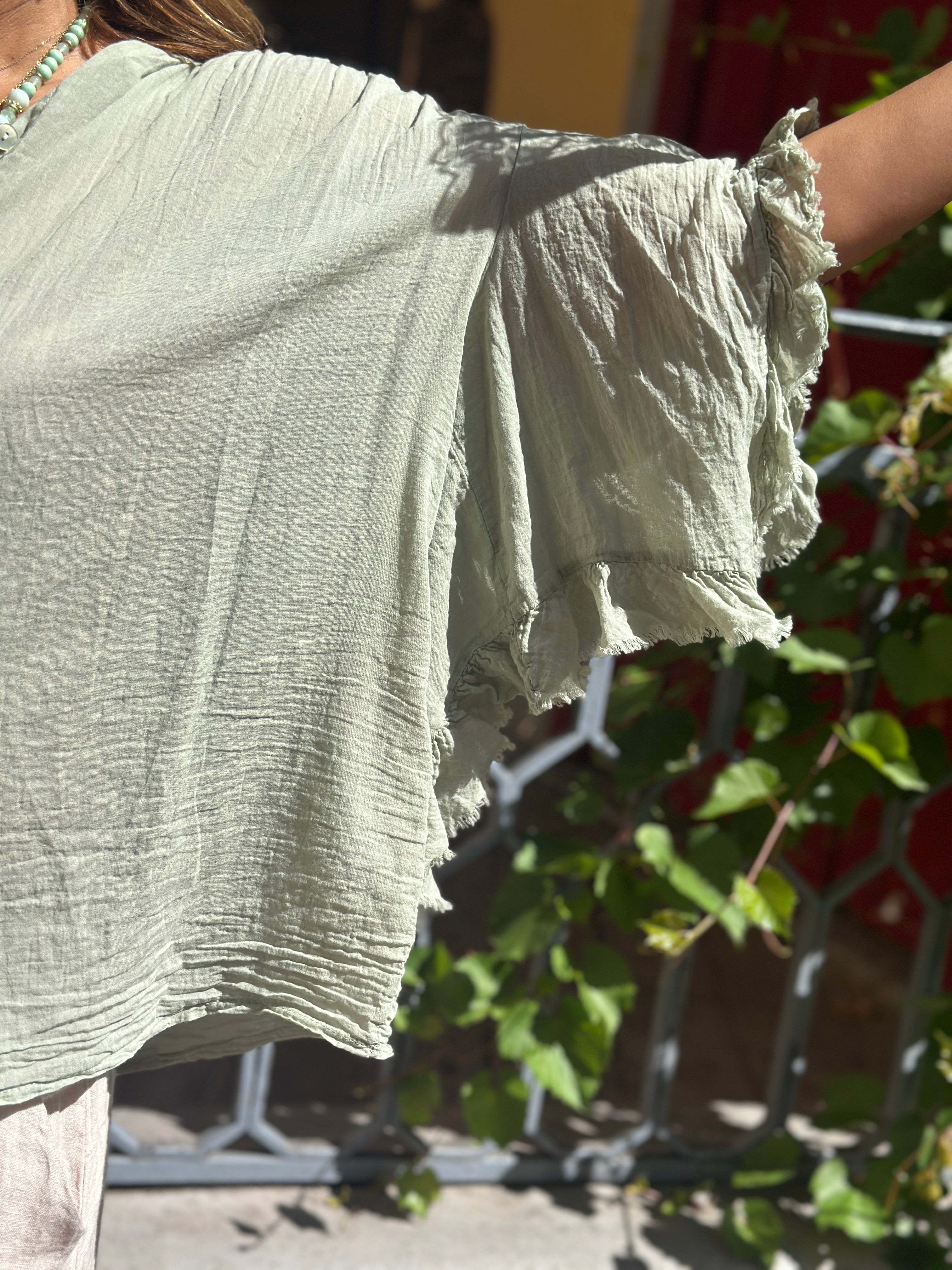 Chemise vert amande VITALIA