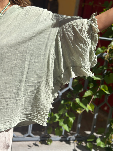 Chemise vert amande VITALIA