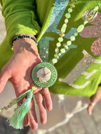 Sautoir vert COQUILLAGE