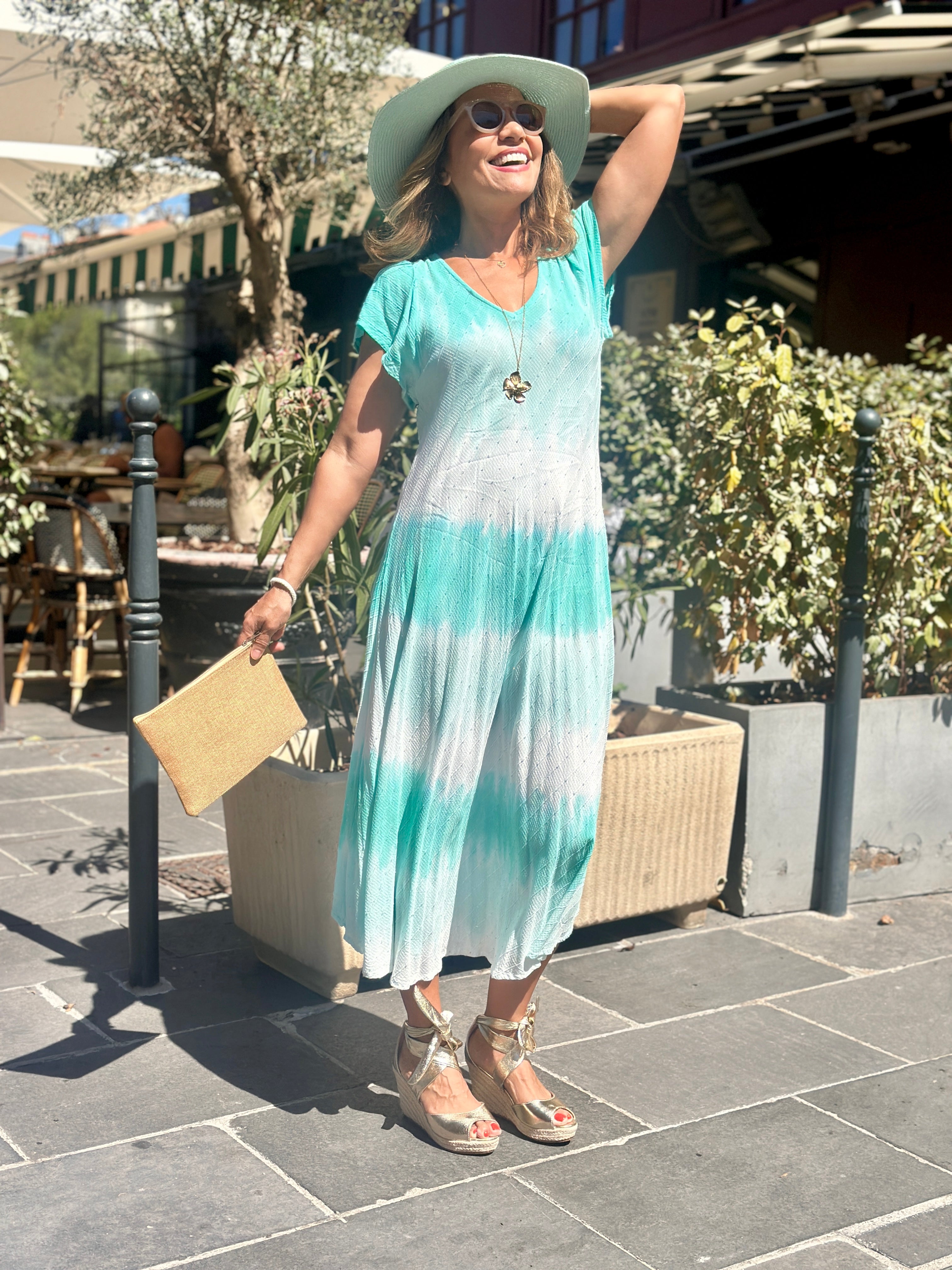 Robe turquoise MAGIQUE