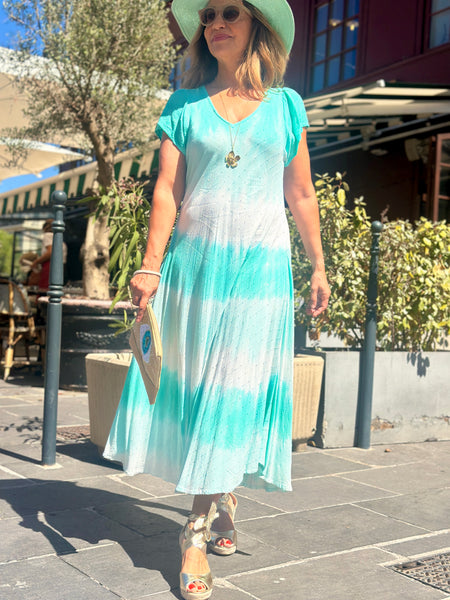 Robe turquoise MAGIQUE