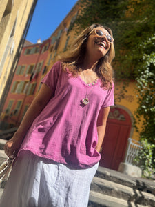 T-shirt magenta KENI