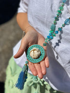 Sautoir bleu COQUILLAGE