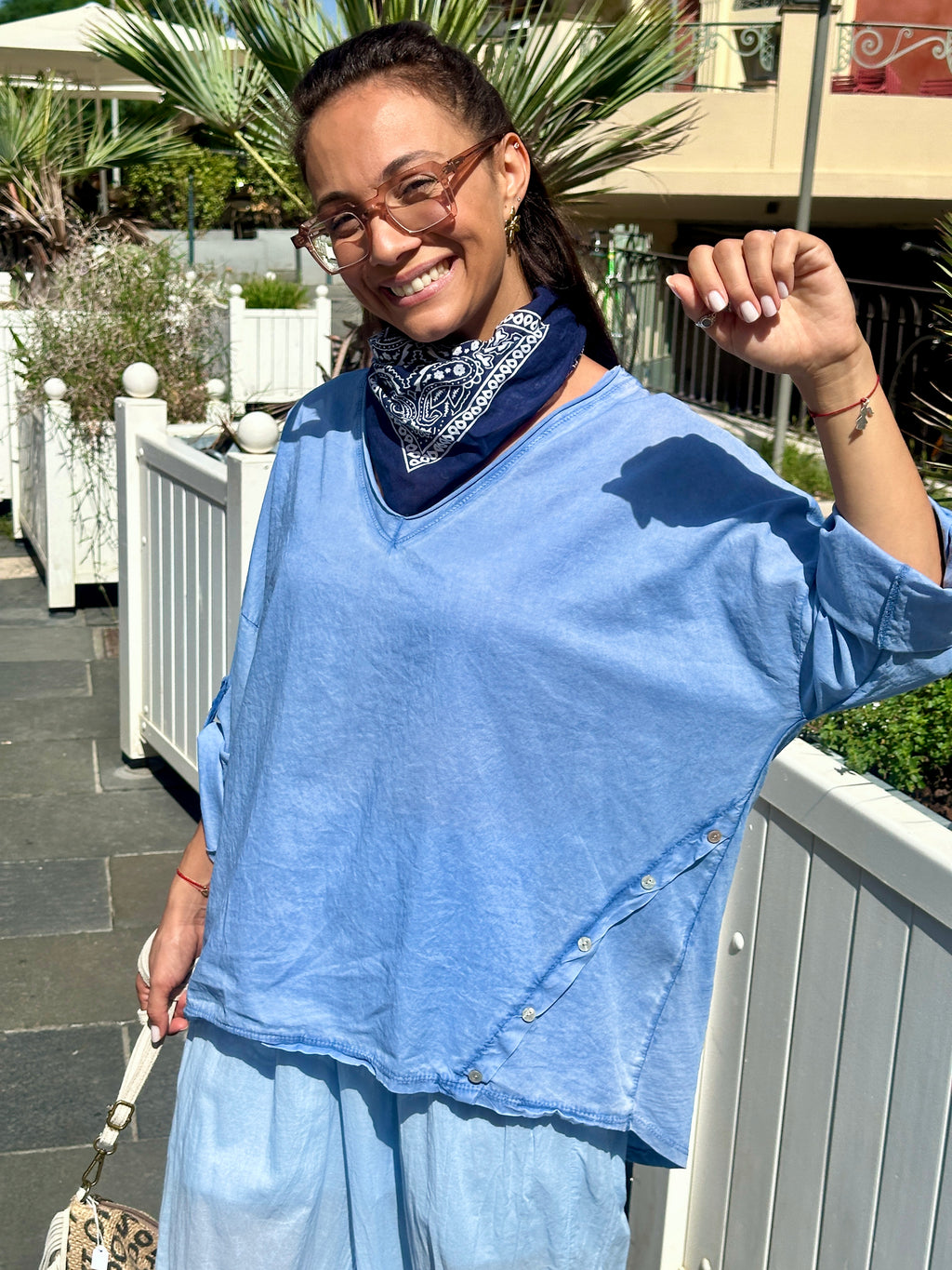 Blouse bleu TALYS
