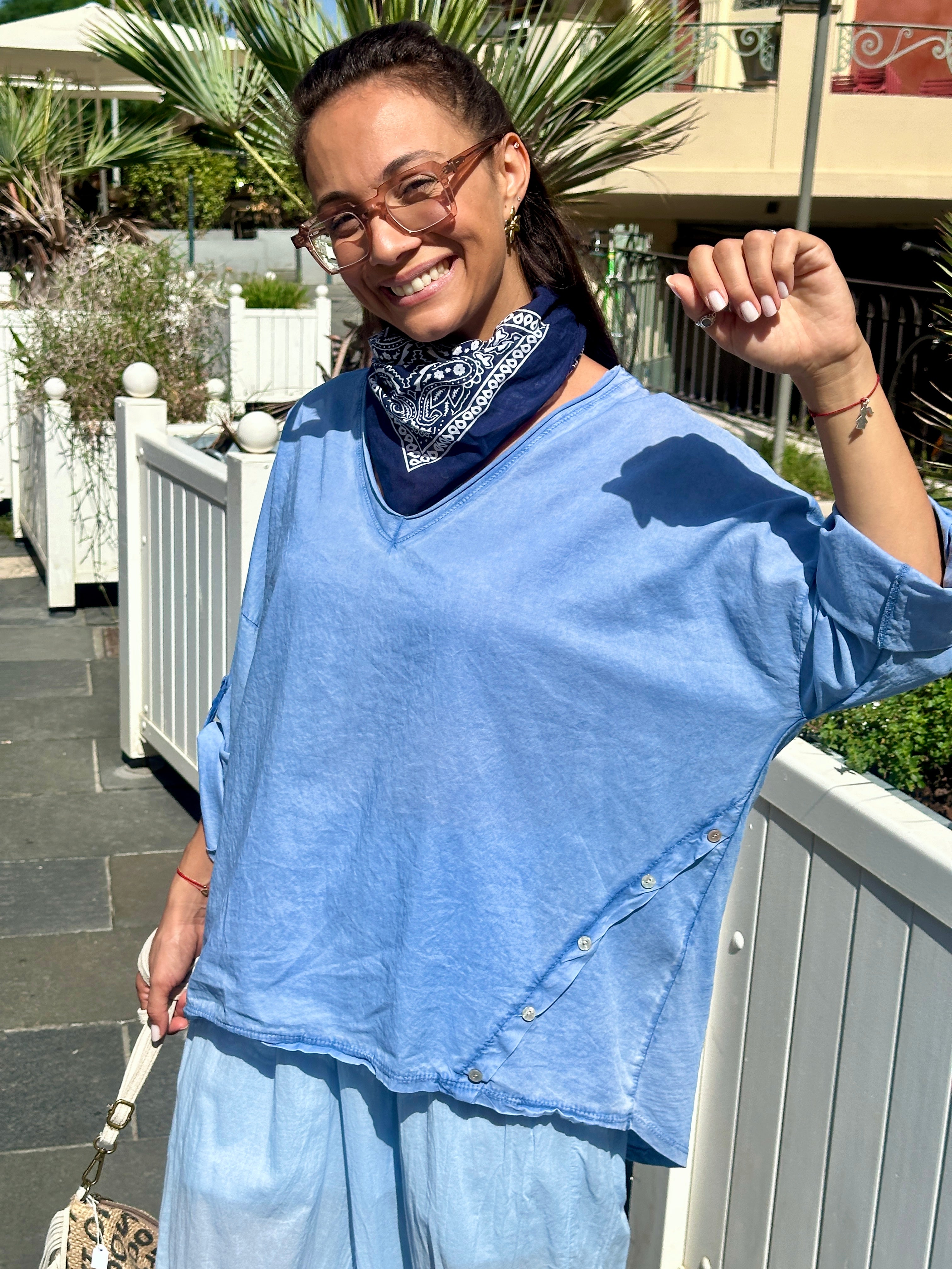 Blouse bleu TALYS
