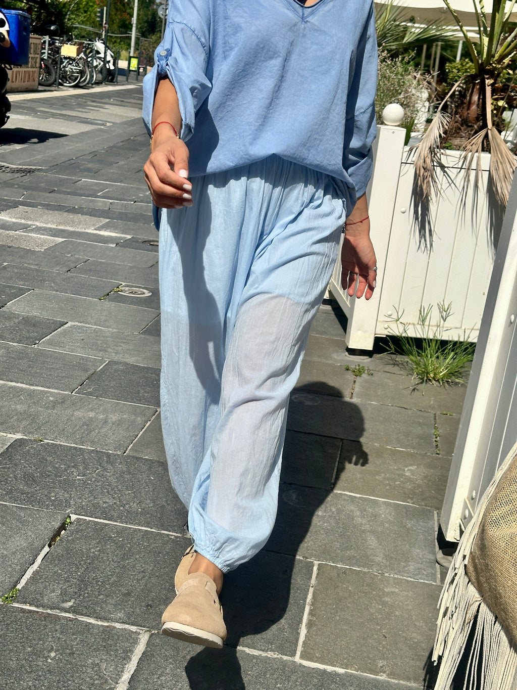 Pantalon bleu CAMILLA