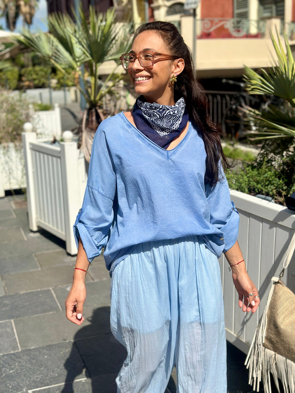 Blouse bleu TALYS