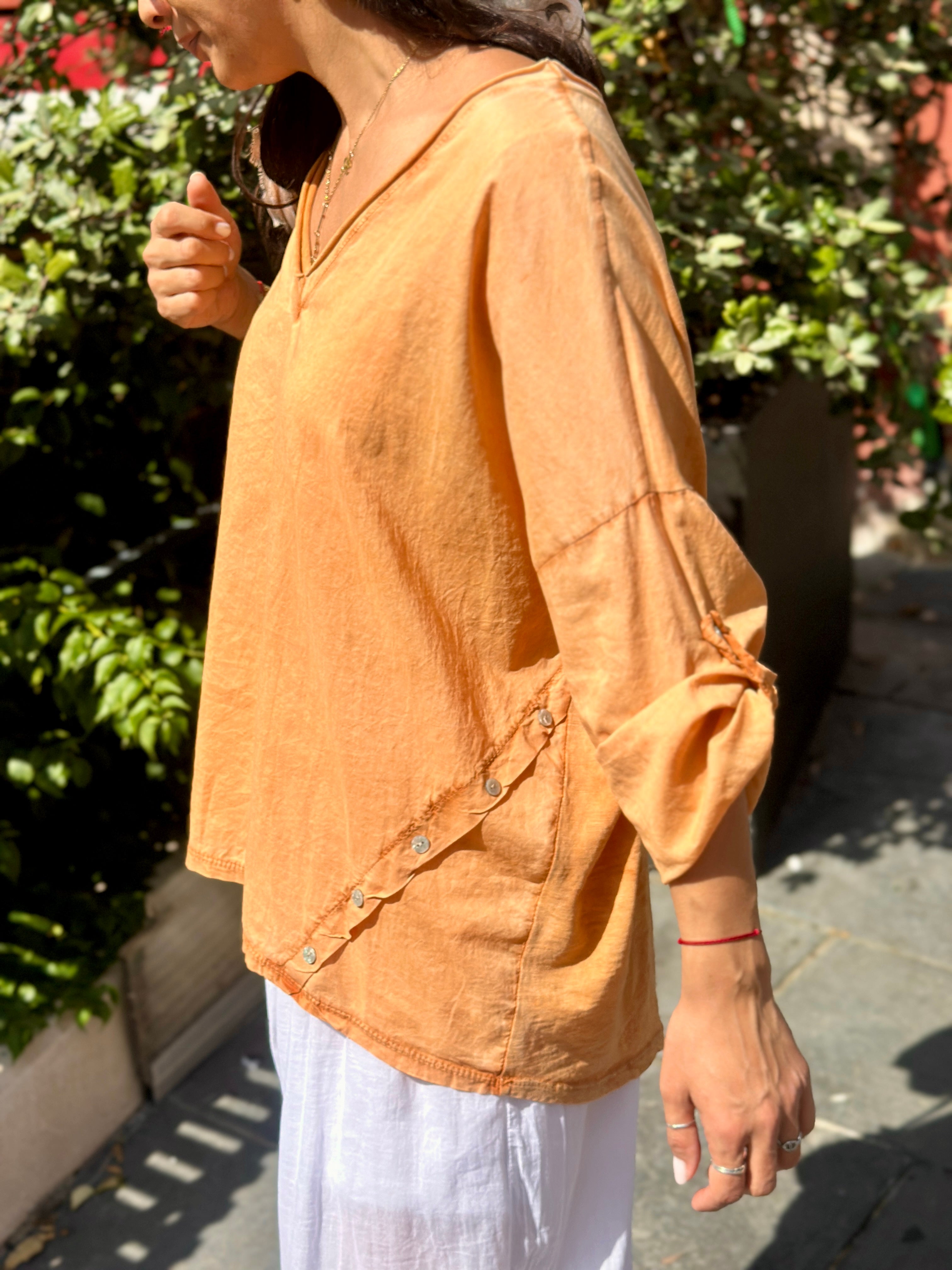 Blouse brique TALYS