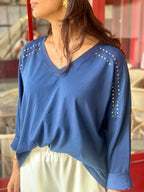 Sweat bleu marine RIVETS