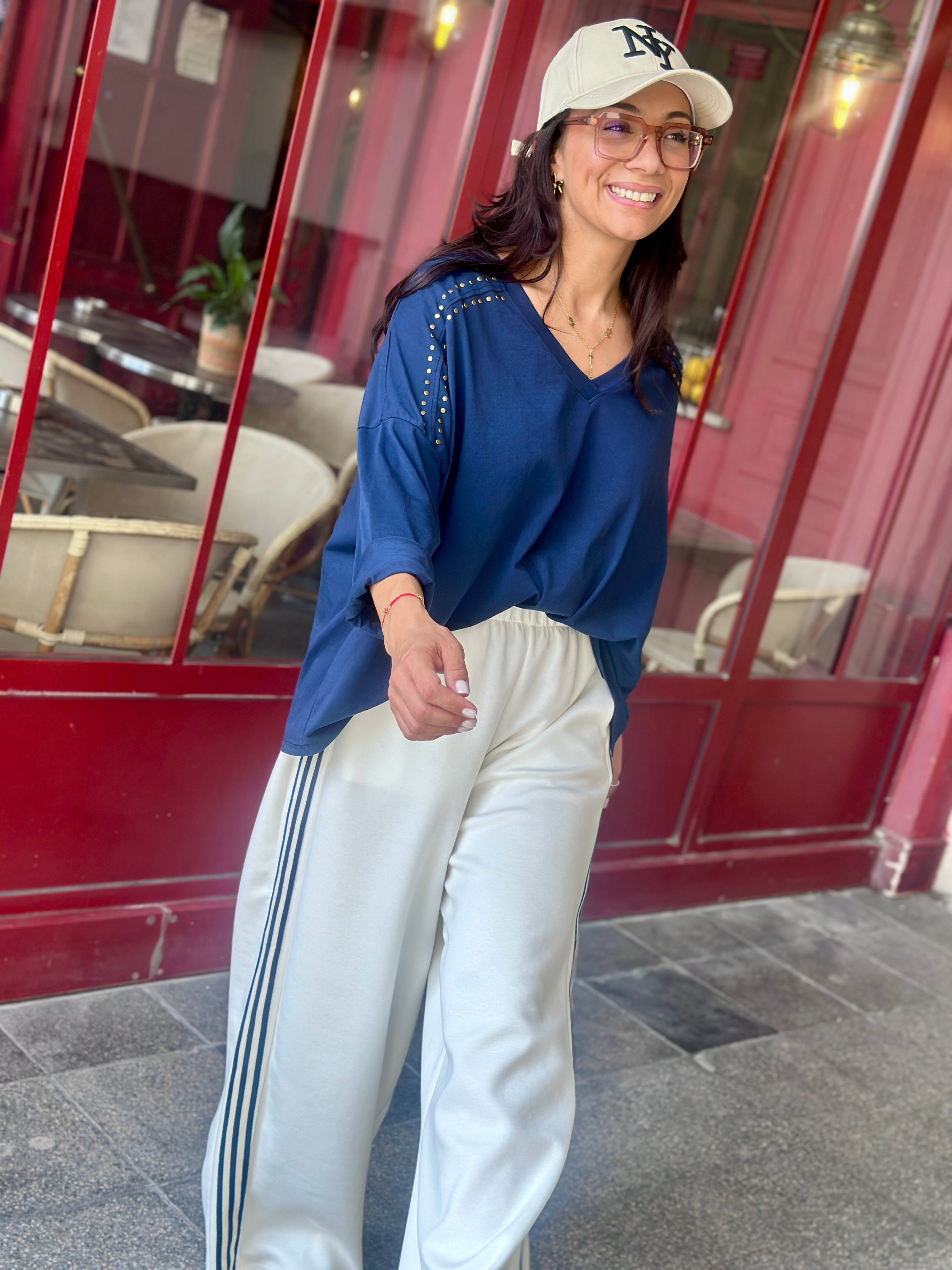 Pantalon jogg blanc AMY