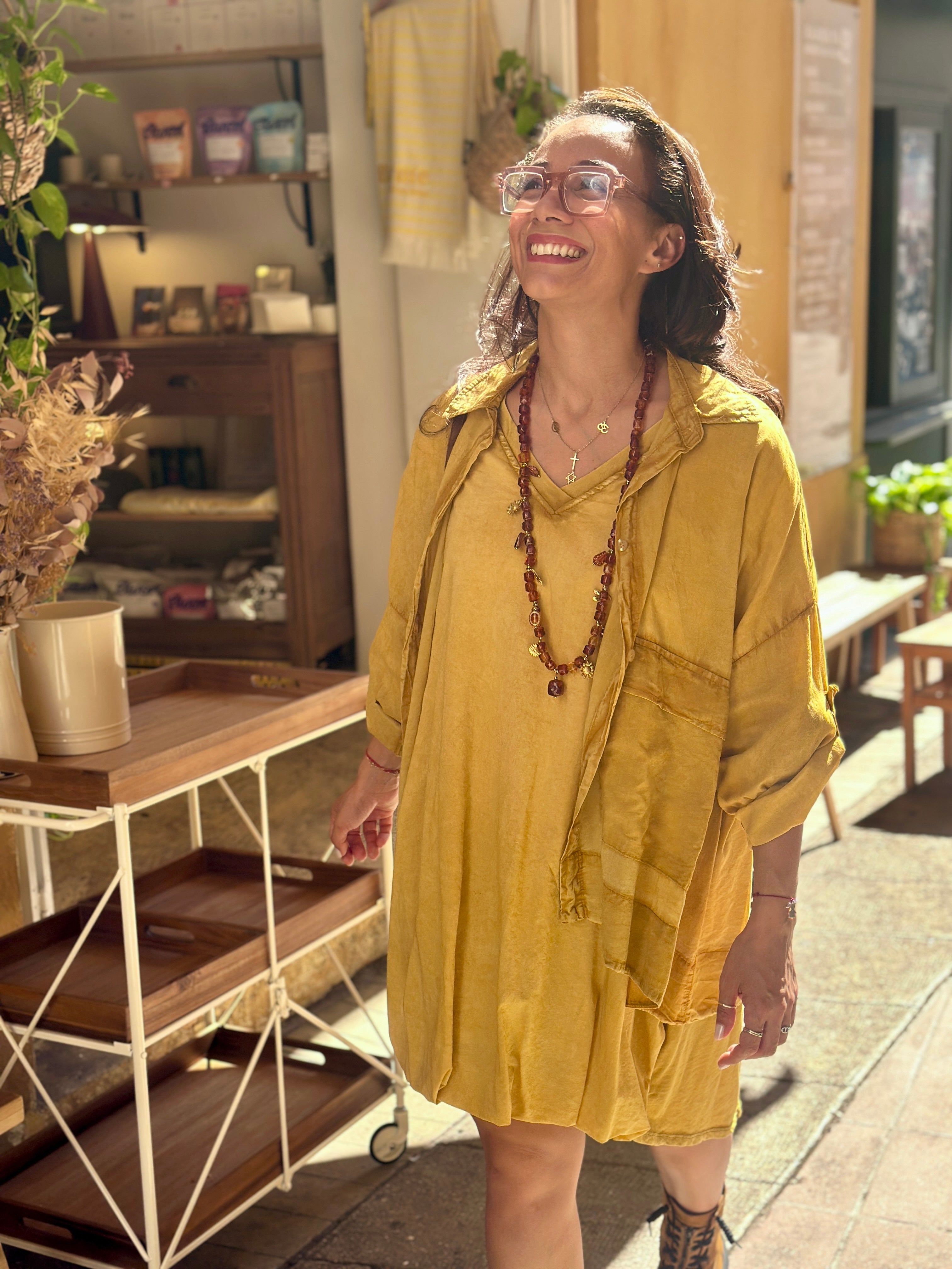 Chemise moutarde EMY