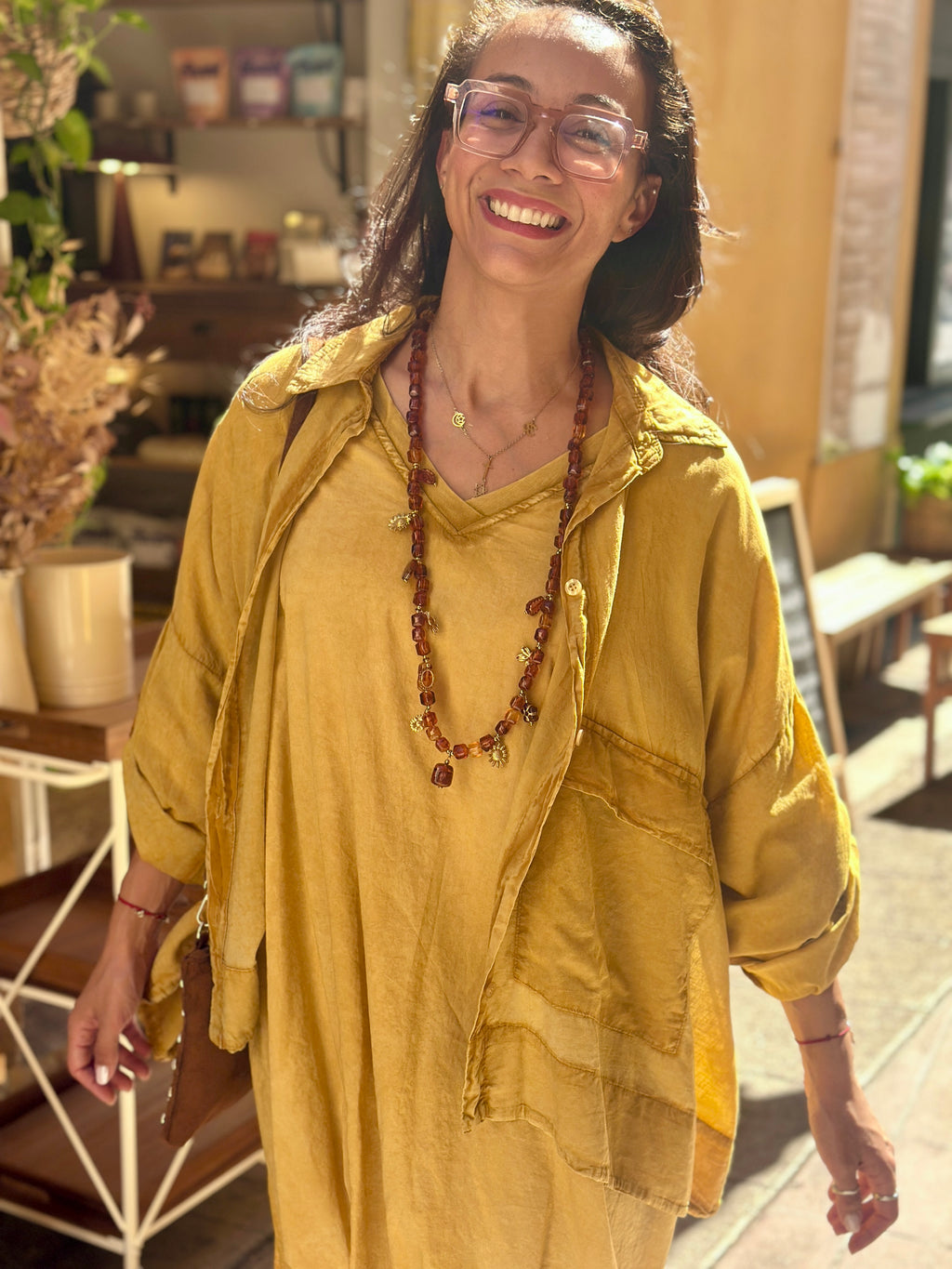 Chemise moutarde EMY