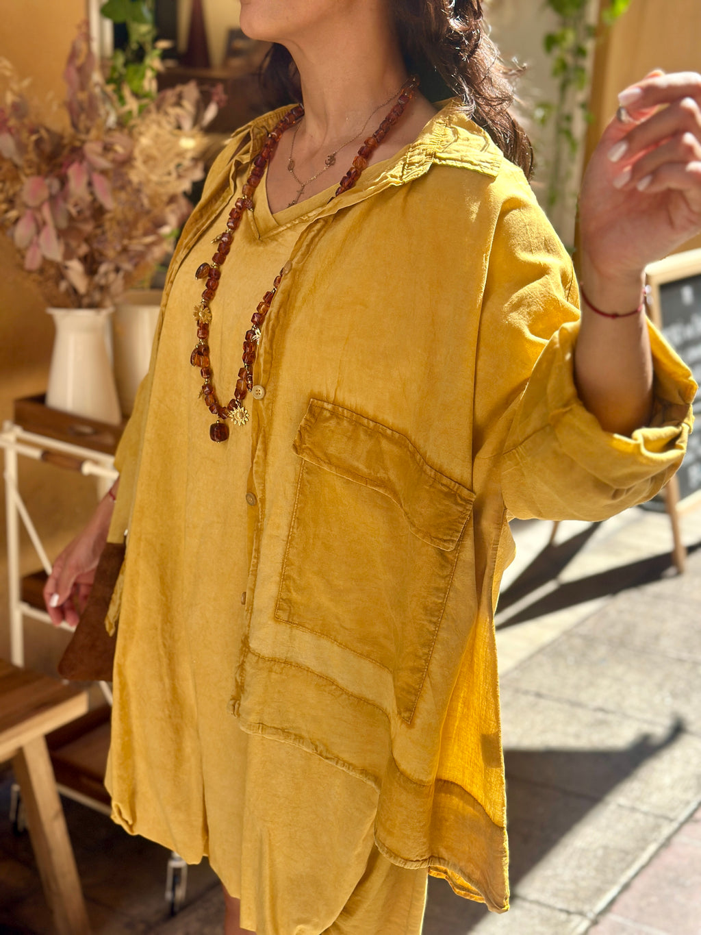 Chemise moutarde EMY