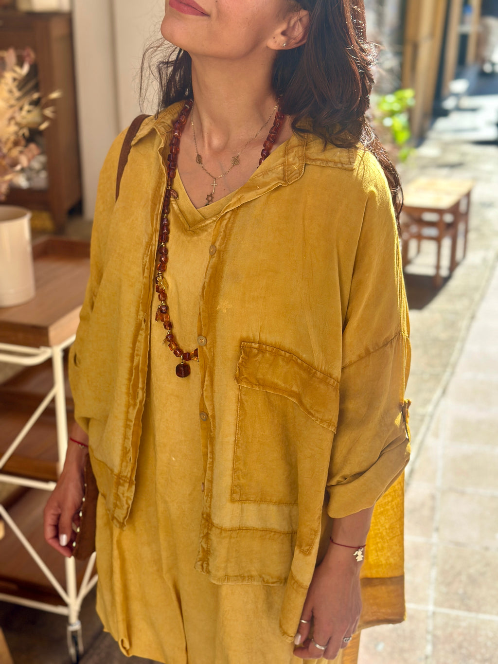 Chemise moutarde EMY