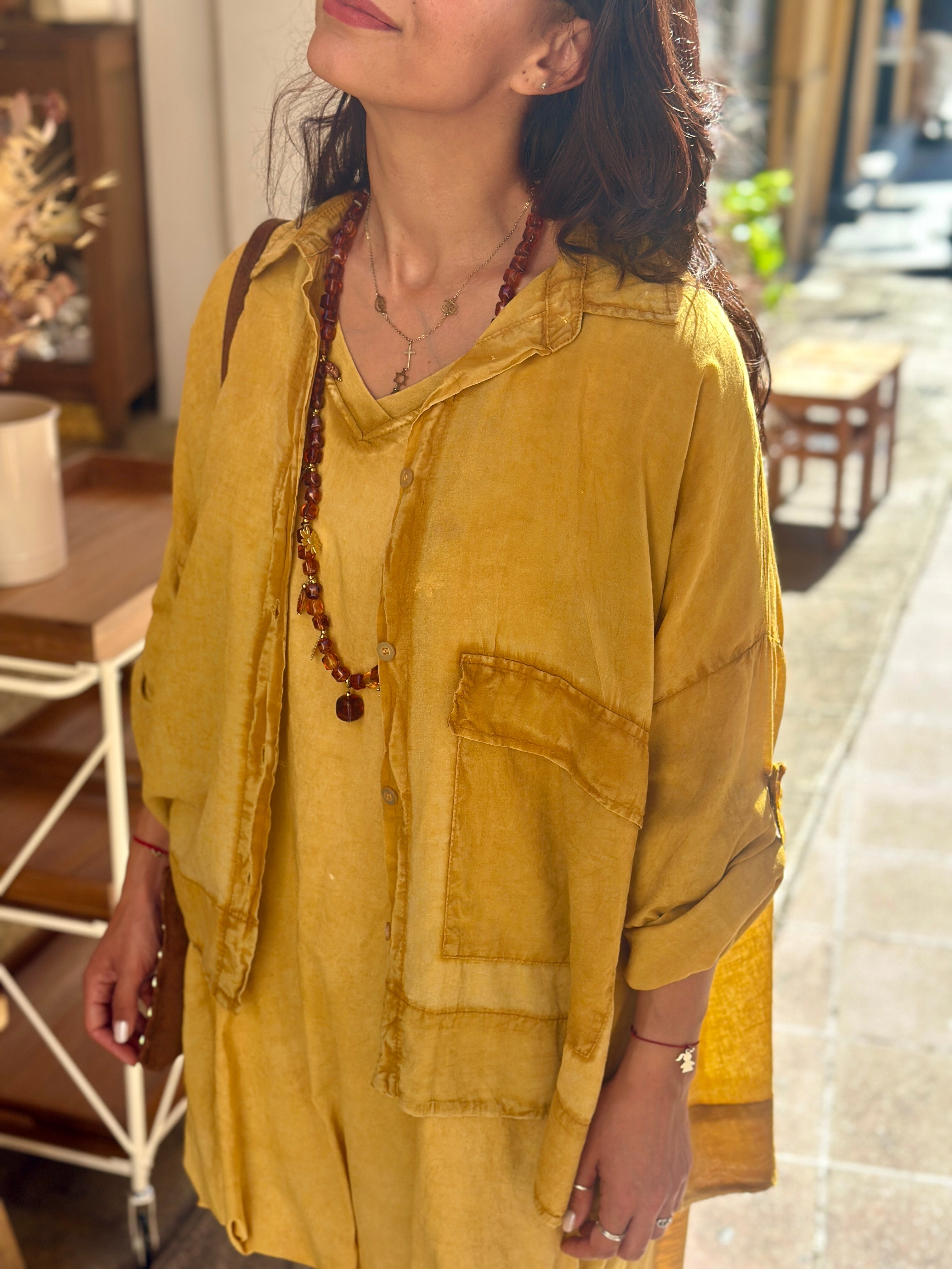 Chemise moutarde EMY