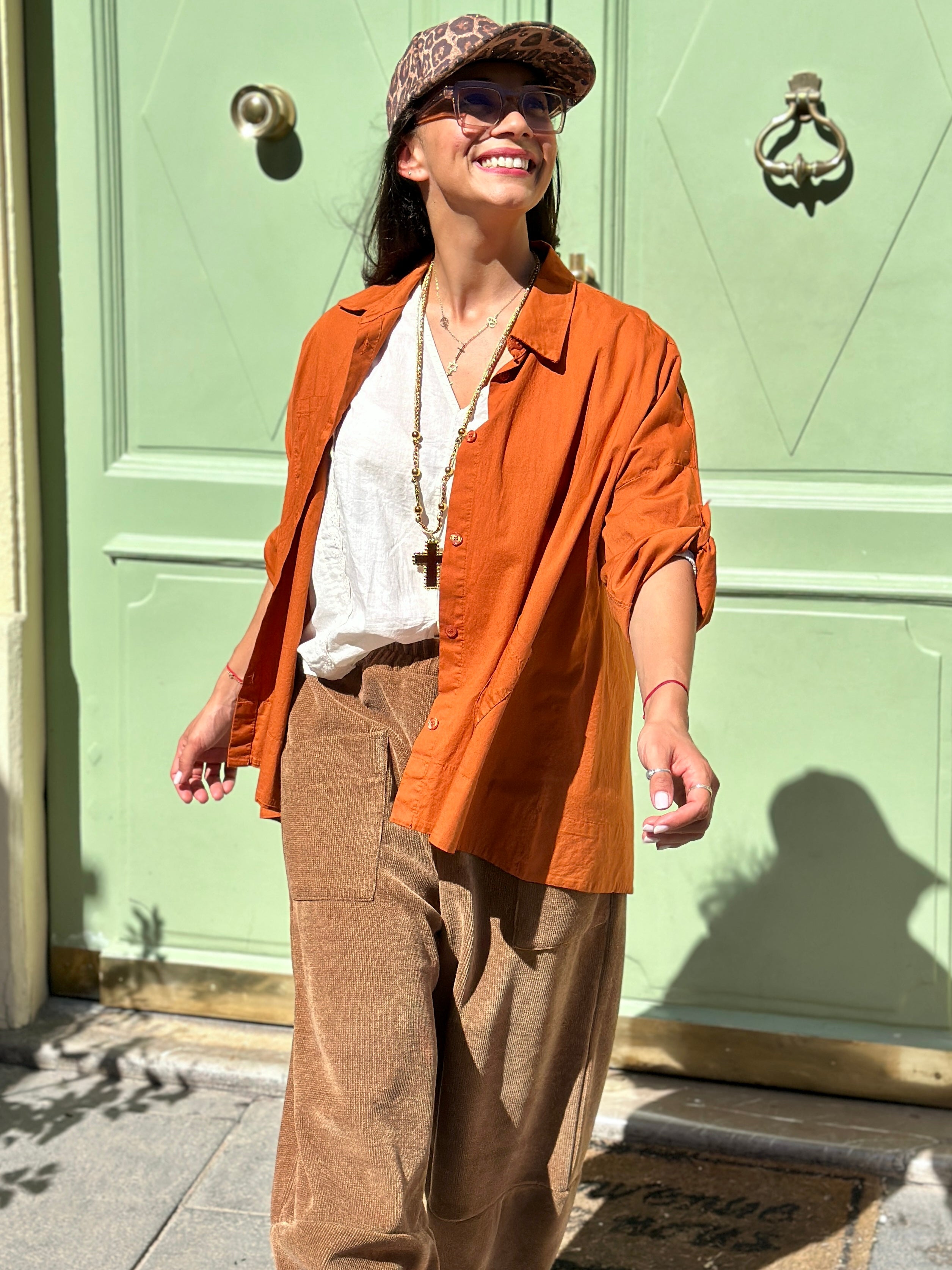 Chemise brique EVANA