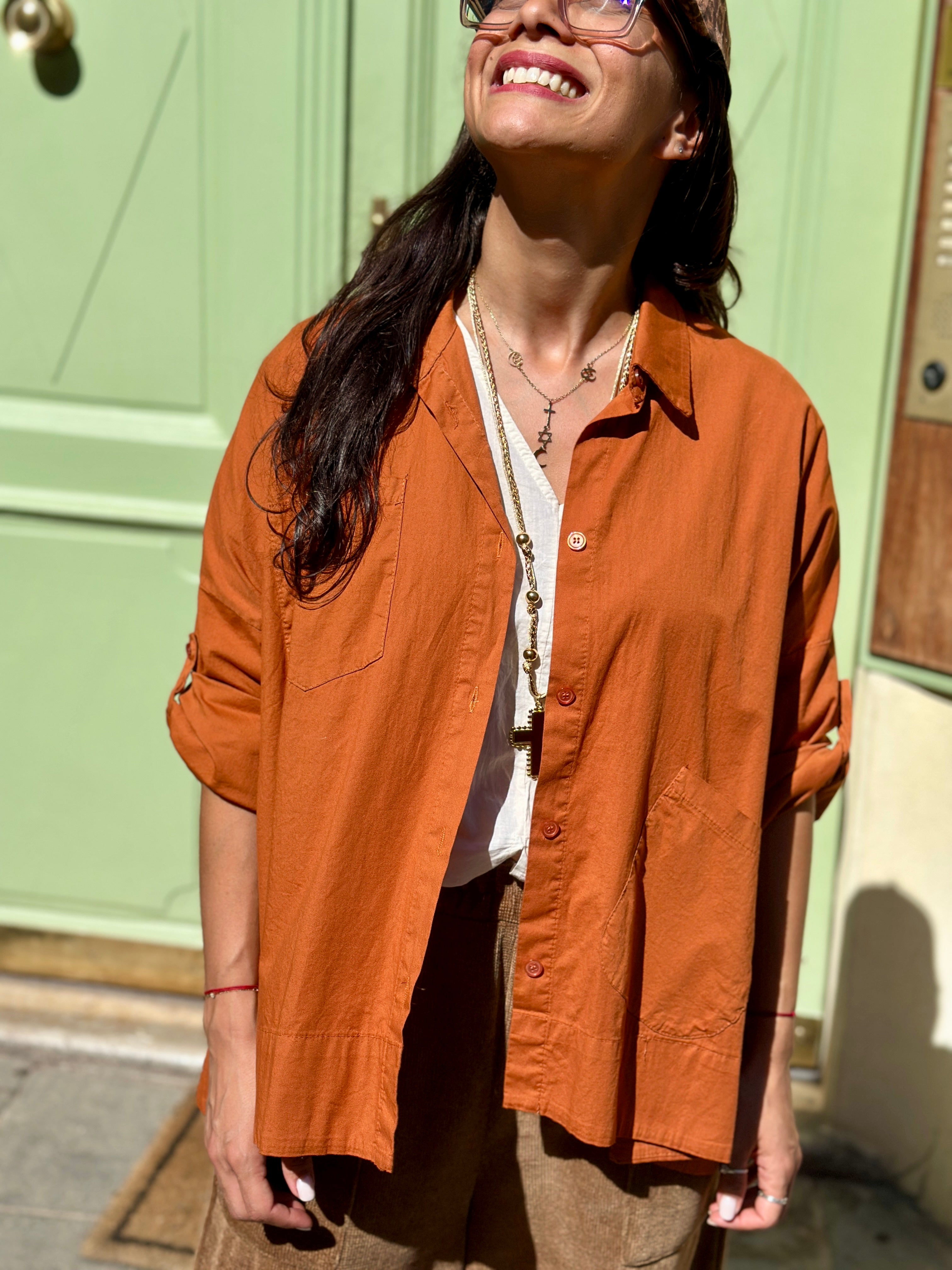Chemise brique EVANA