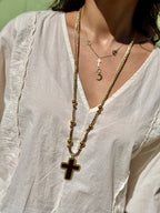 Collier doré CROIX