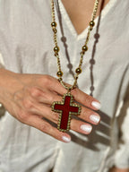 Collier doré CROIX