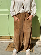 Pantalon velours camel NINO