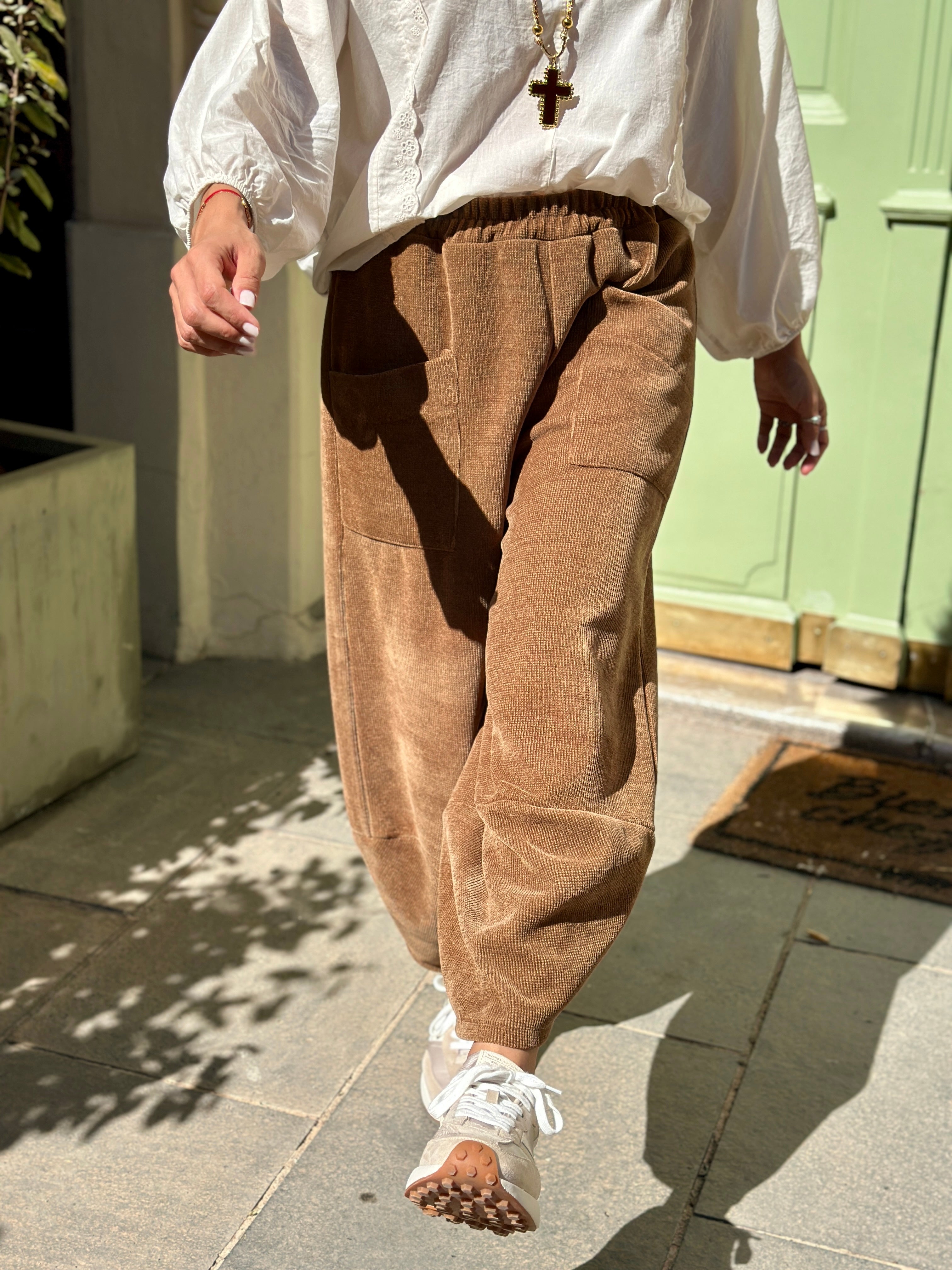 Pantalon velours camel NINO