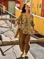 Blouse moutarde LEOPARD