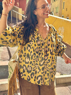 Blouse moutarde LEOPARD