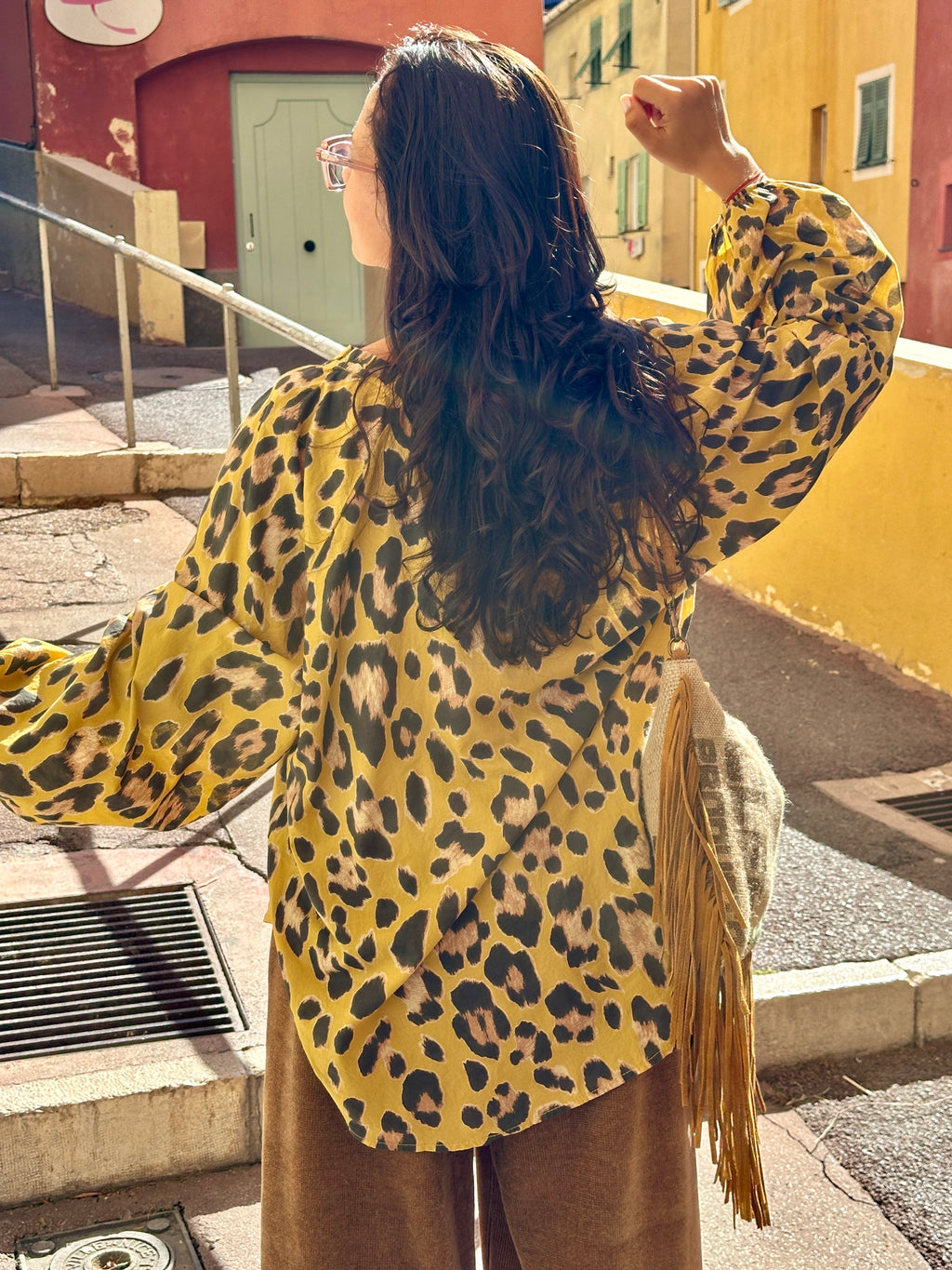 Blouse moutarde LEOPARD
