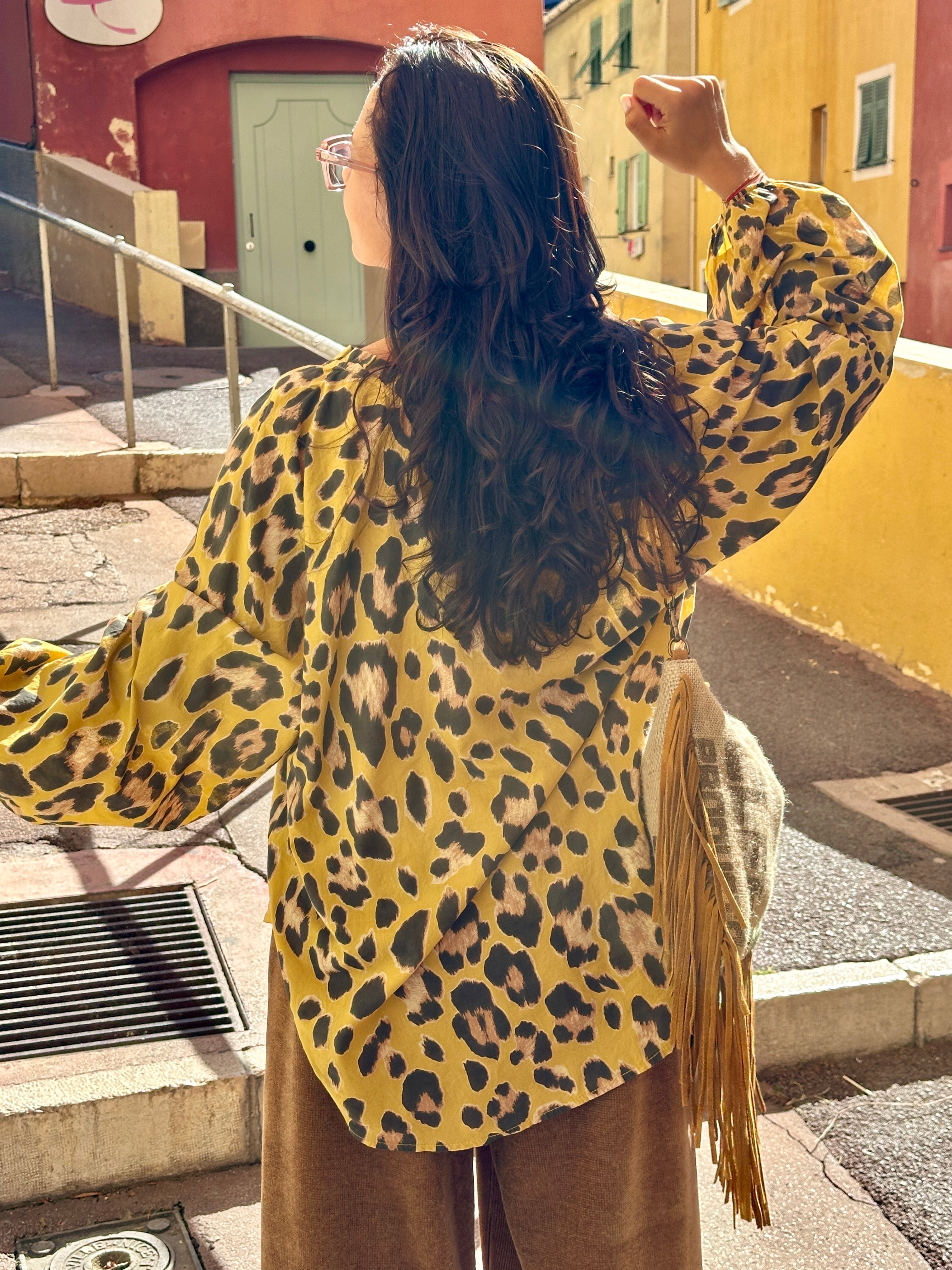Blouse moutarde LEOPARD