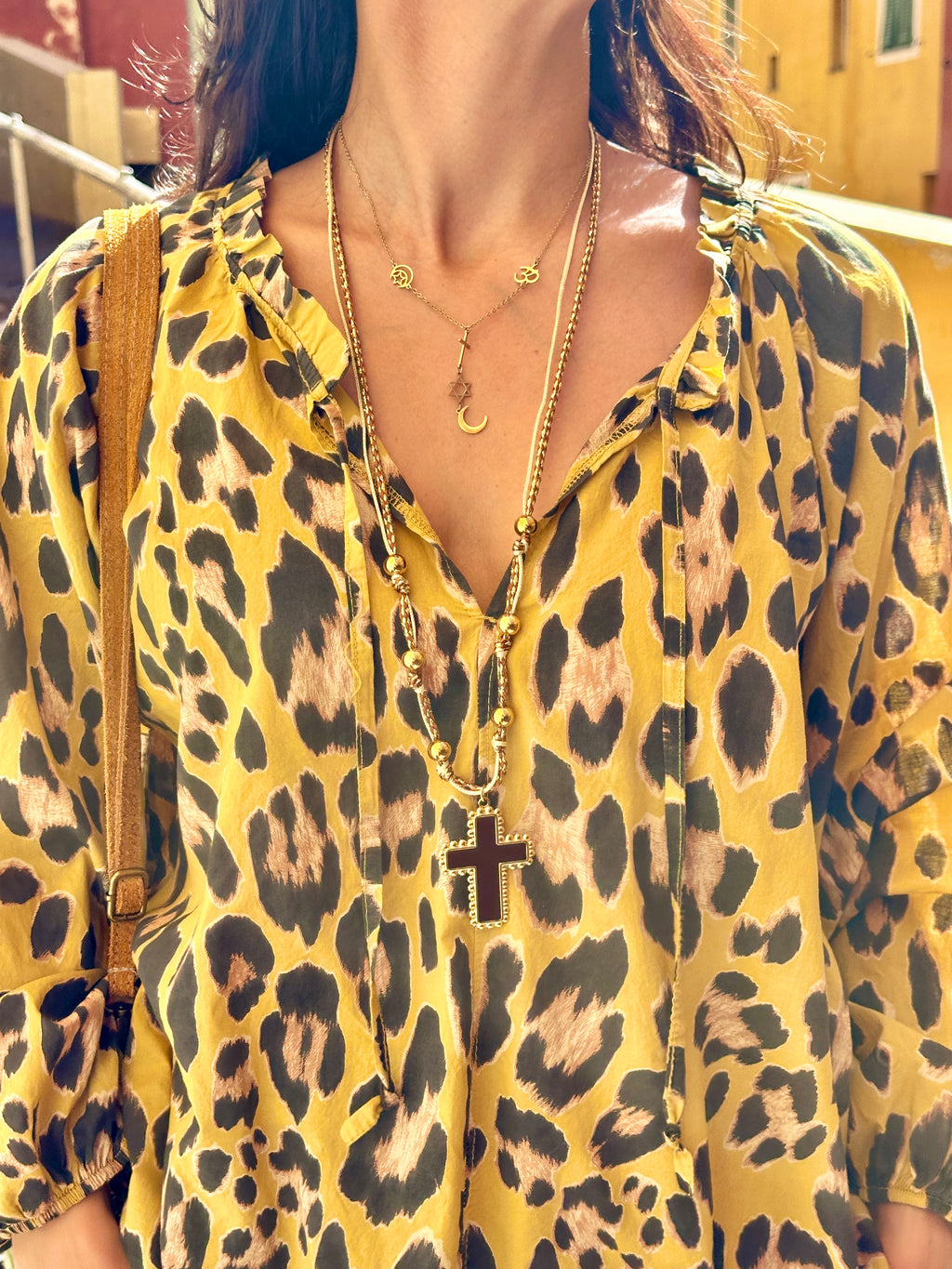 Blouse moutarde LEOPARD