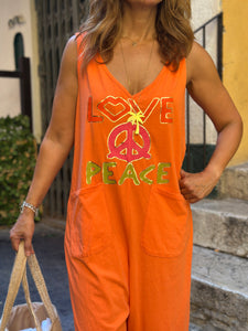 Combinaison short orange PEACE
