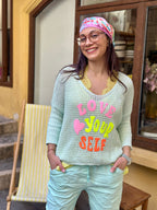 Pull turquoise SELF