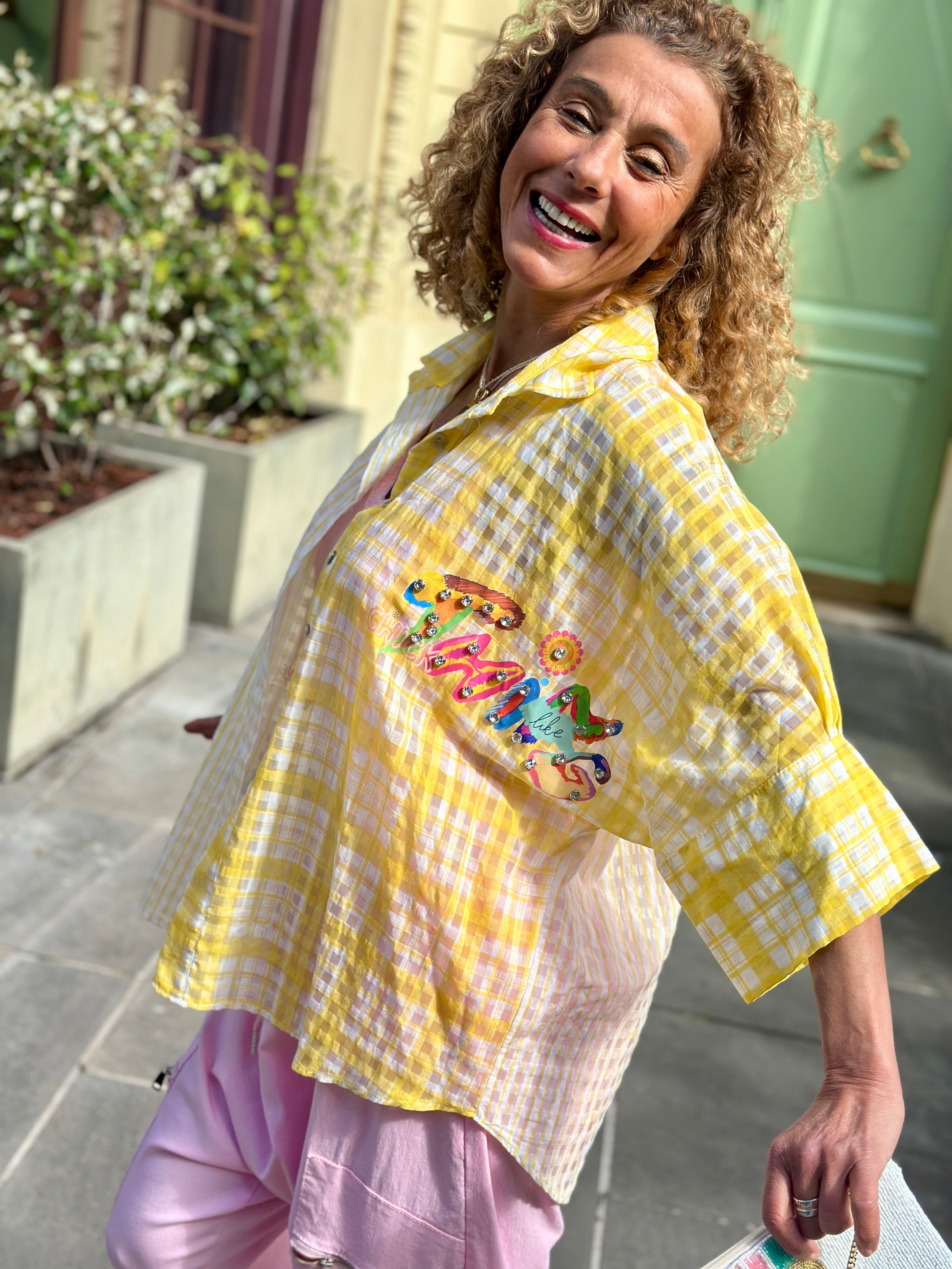 Chemise jaune SMILE SNOOPY