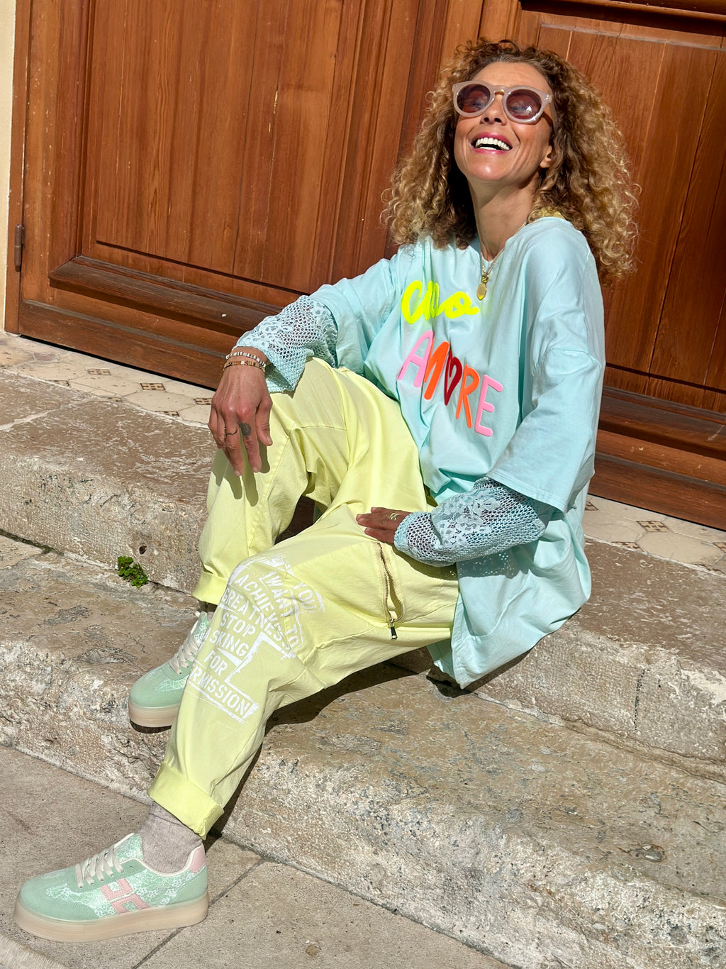 Sweat fin turquoise CIAO AMORE