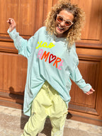 Sweat fin turquoise CIAO AMORE