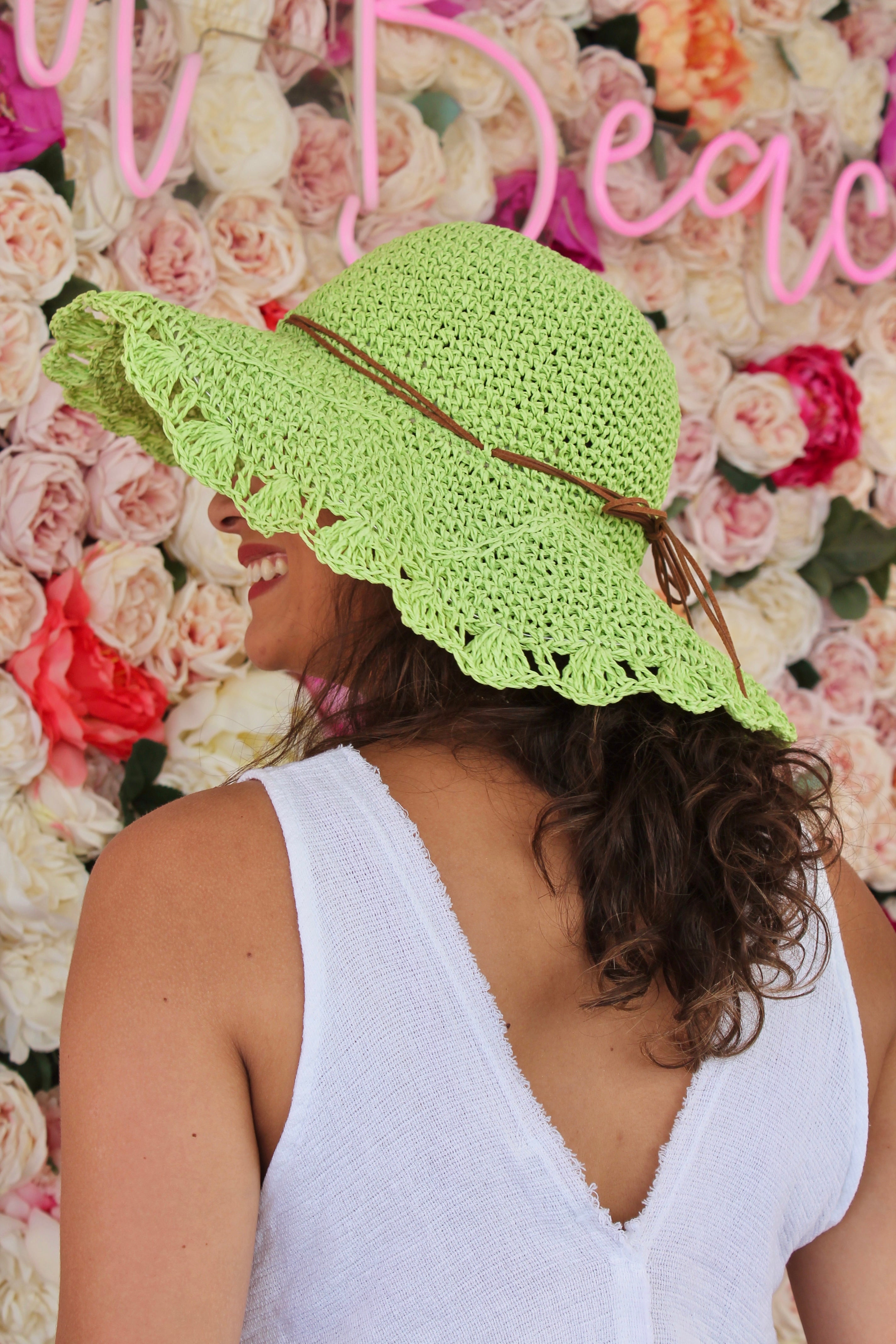 Chapeau vert TULIPE