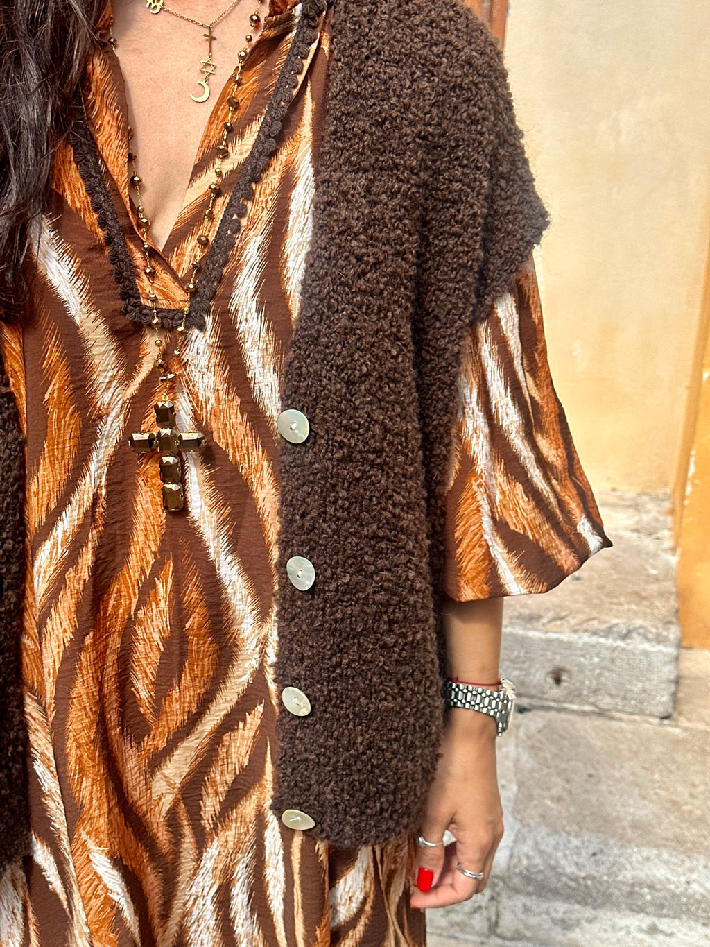 Collier marron LAYA