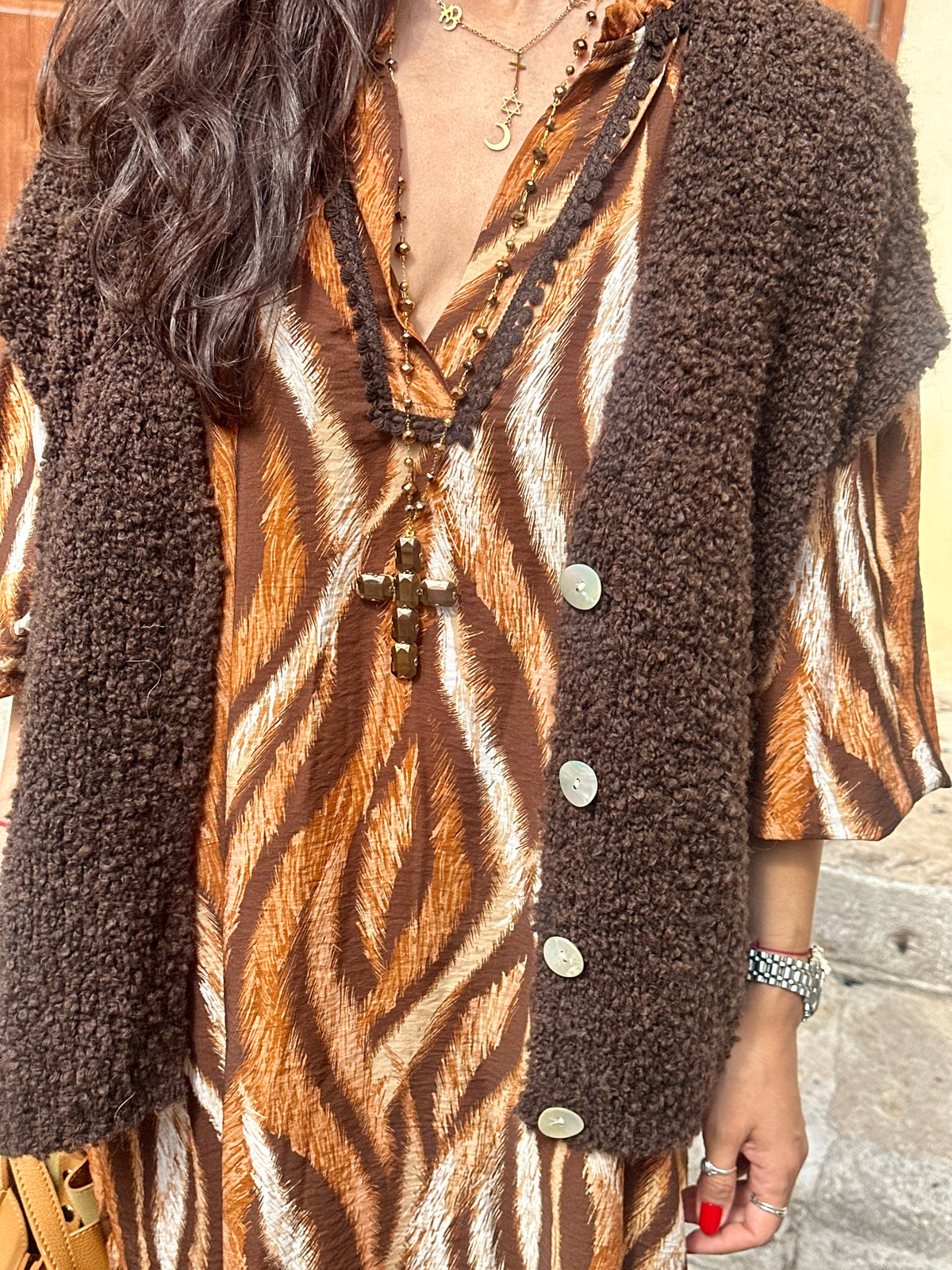 Gilet sans manche choco VALERIA