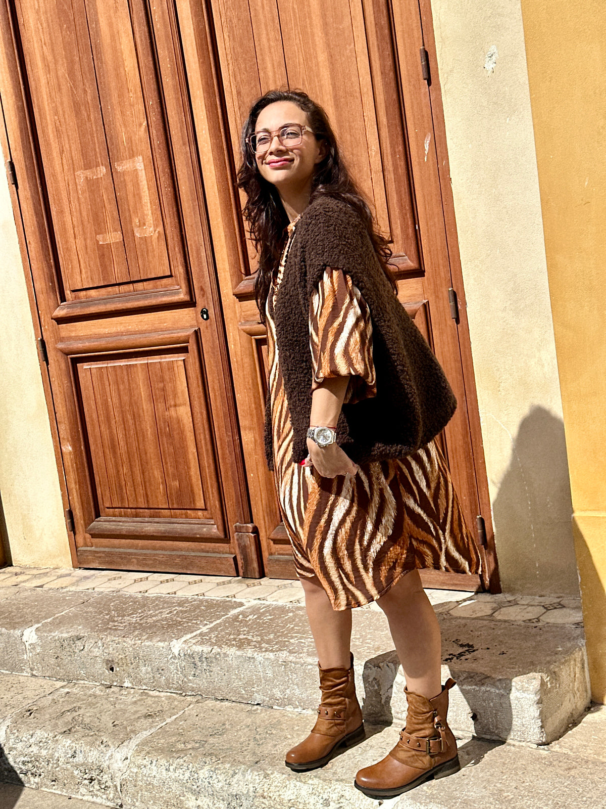 Gilet sans manche choco VALERIA
