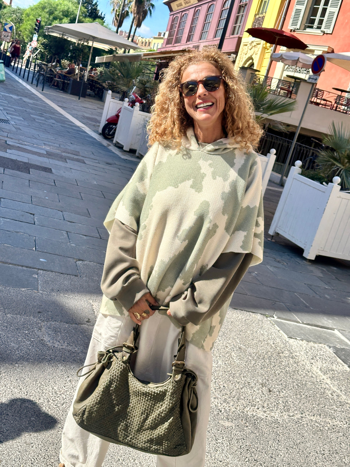 Pull sans manche kaki MILITAIRE