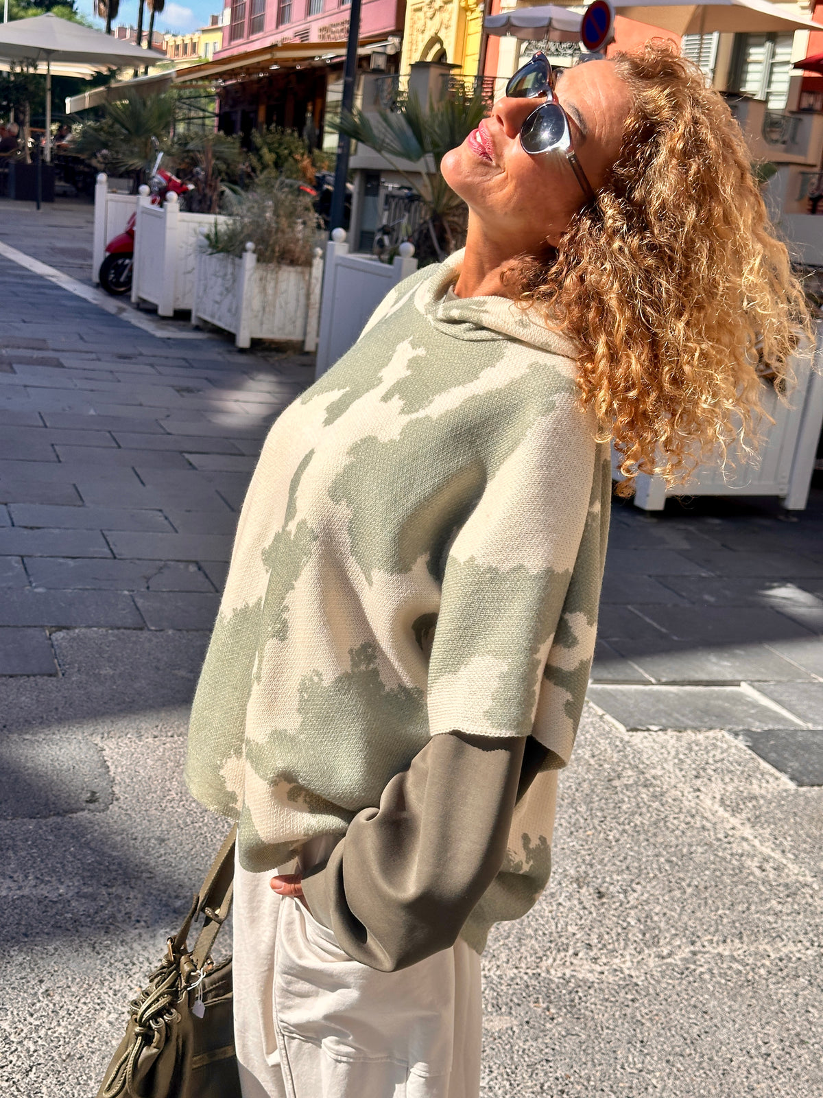 Pull sans manche kaki MILITAIRE