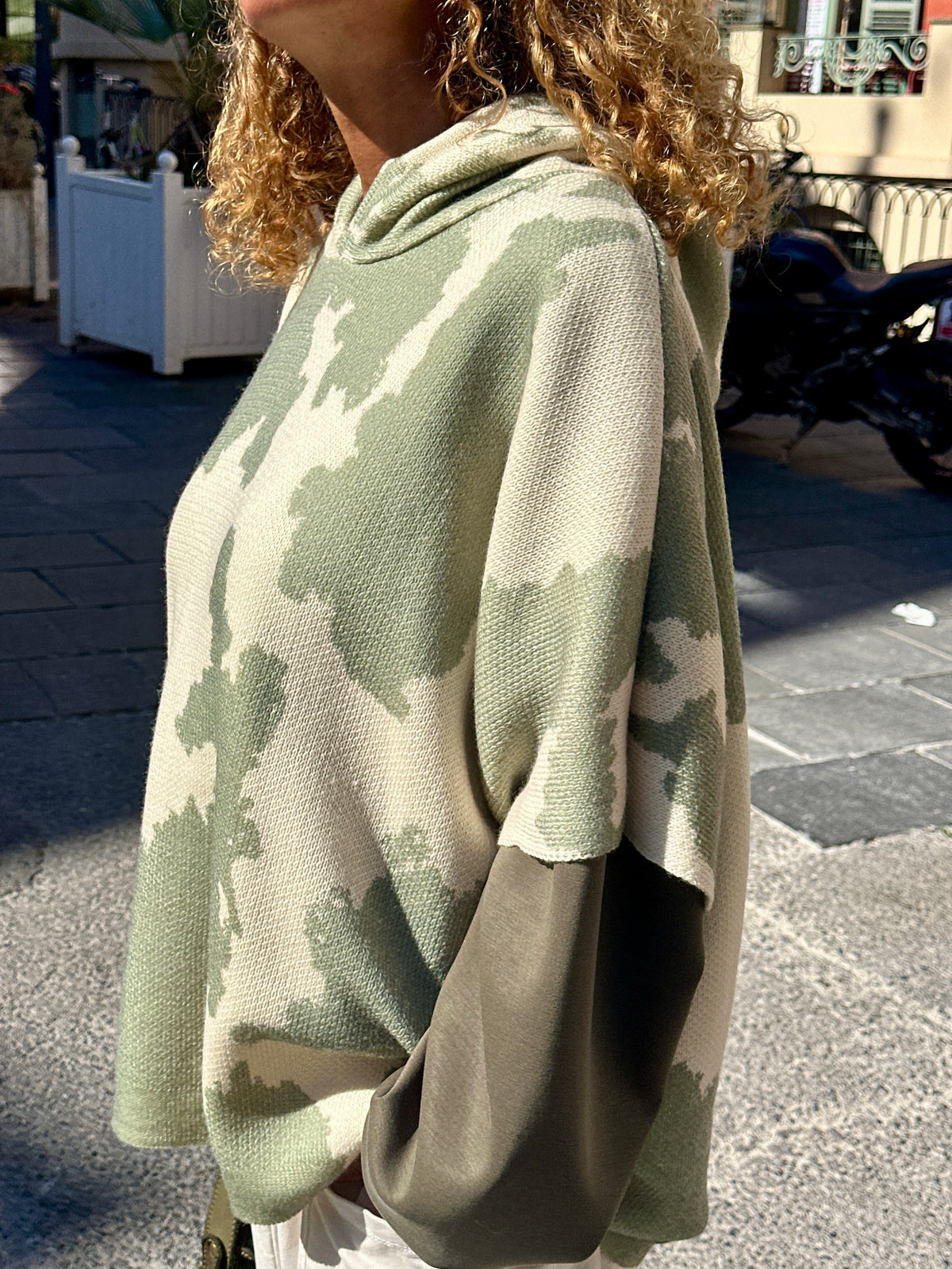Pull sans manche kaki MILITAIRE