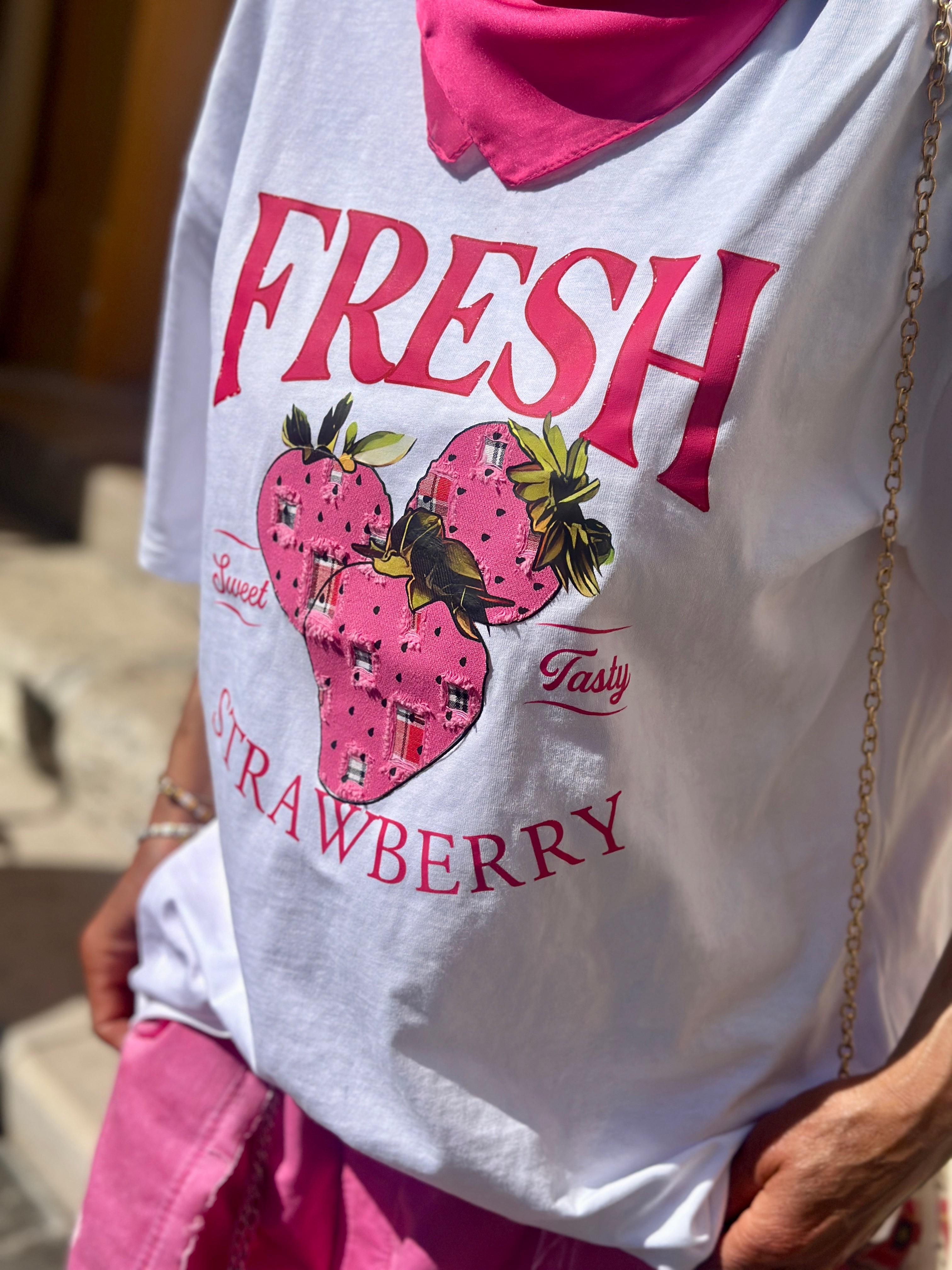 T-shirt blanc FRAISE