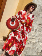 Robe rouge TOURNESOL