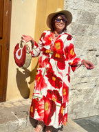 Robe rouge TOURNESOL