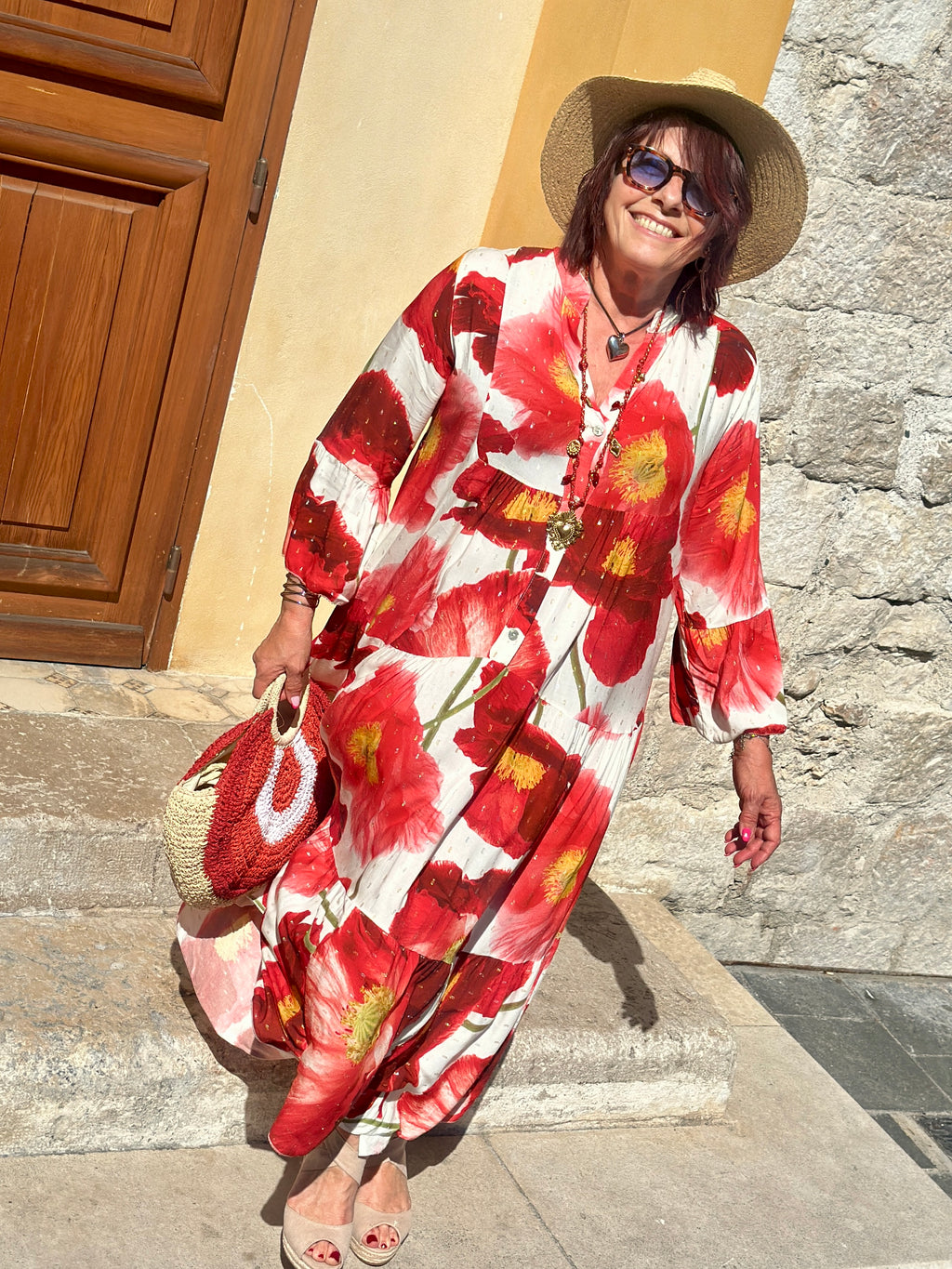Robe rouge TOURNESOL